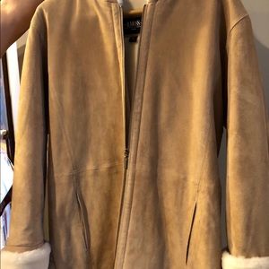 Barbara Moss Suede Leather Women’s Coat (Small)